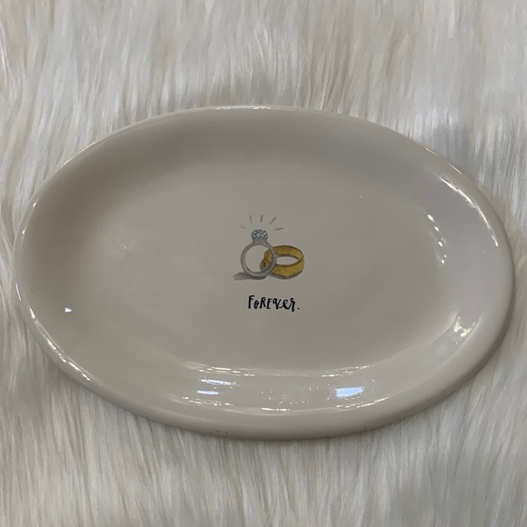 Rae Dunn Other - Rae Dunn Artisan Collection Forever Wedding Rings White Ceramic Trinket Tray